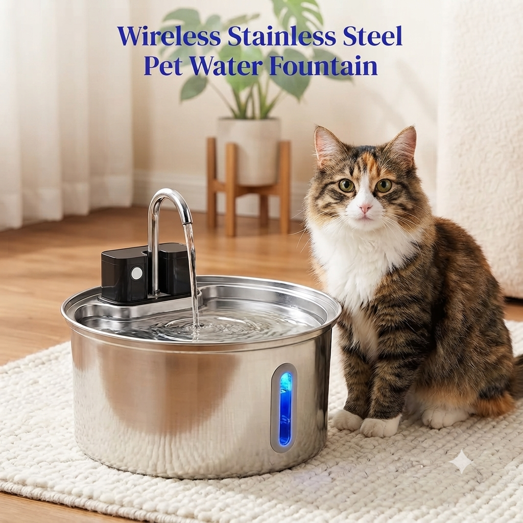 Sensor-Activated Wireless 7L Pet Water Dispenser+6 Chip